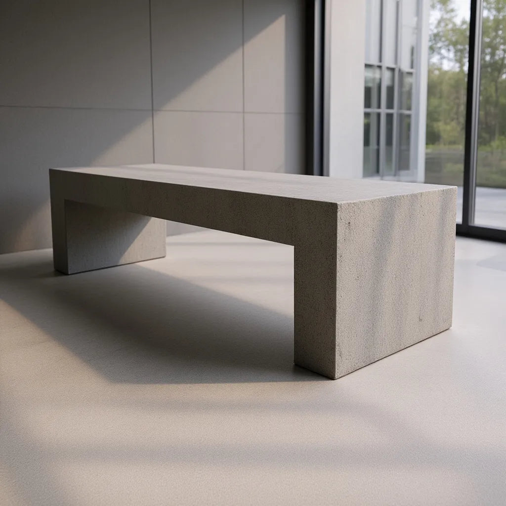 Lightweight Concrete Bench for Interior/Exterior