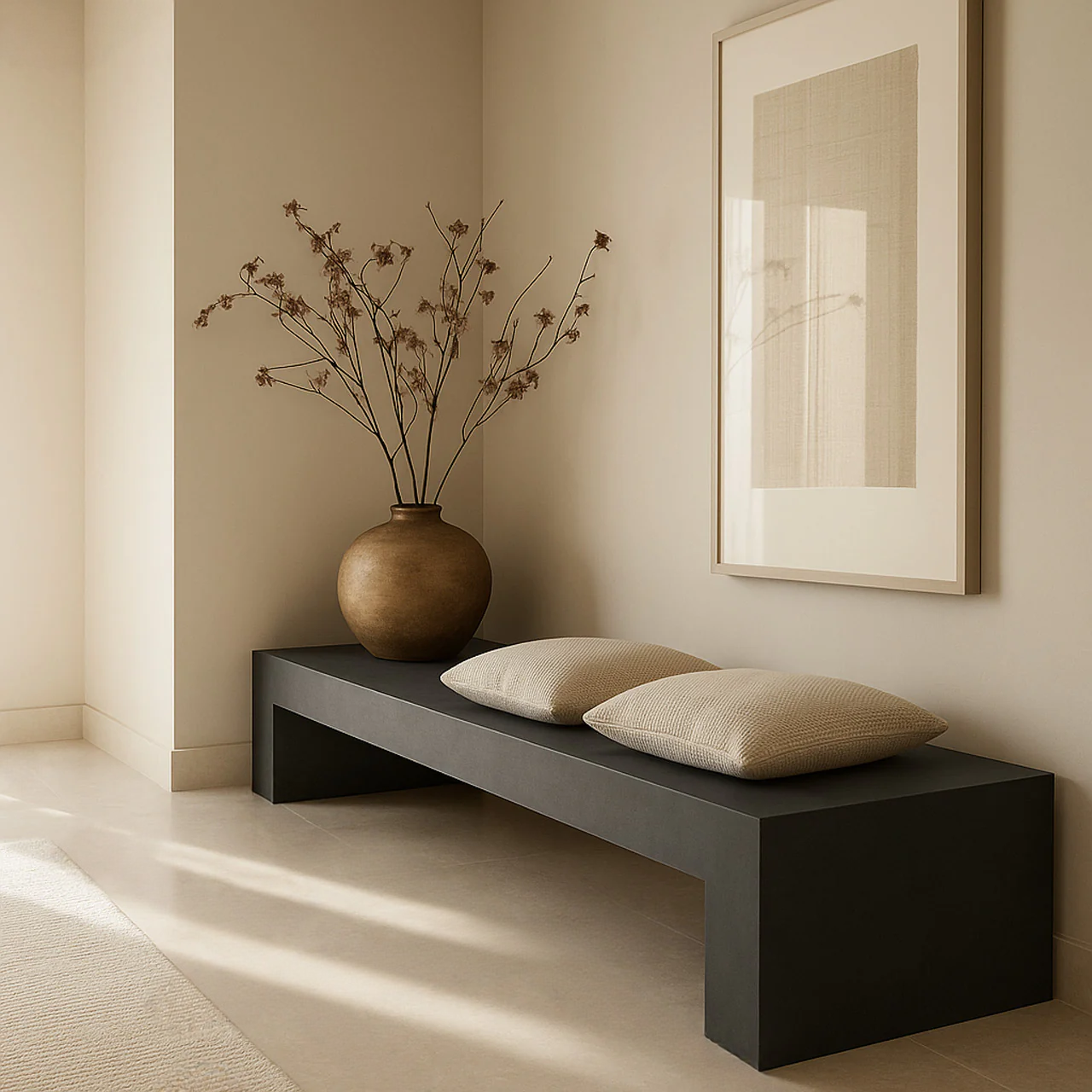 Lightweight Concrete Bench for Interior/Exterior