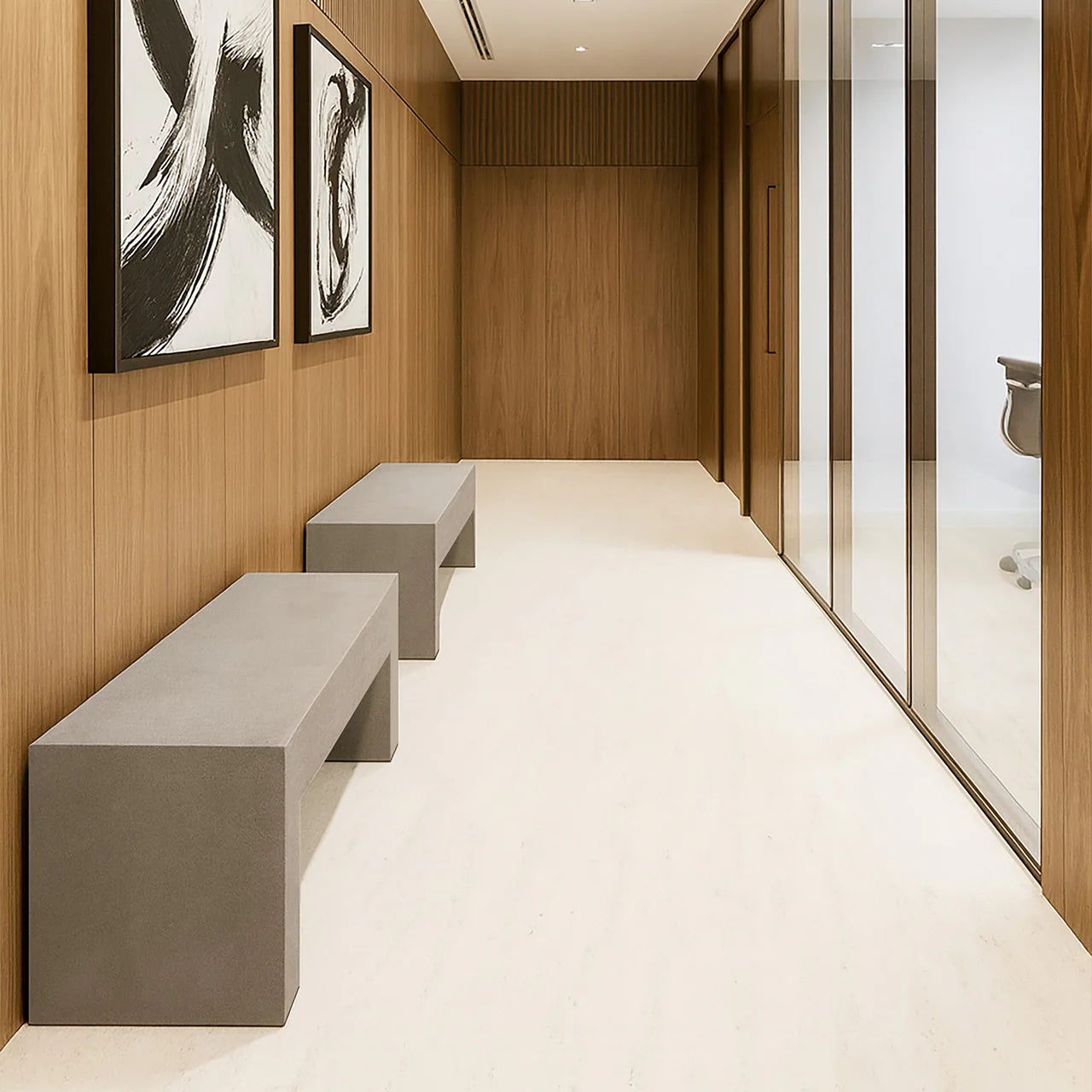 Lightweight Concrete Bench for Interior/Exterior